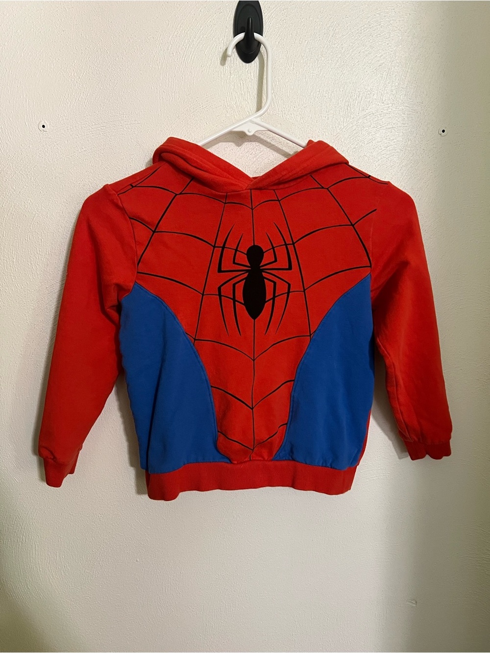 MARVEL Spiderman Classic Fleece Fandom Character Hoodie Red Blue Boy's Size S